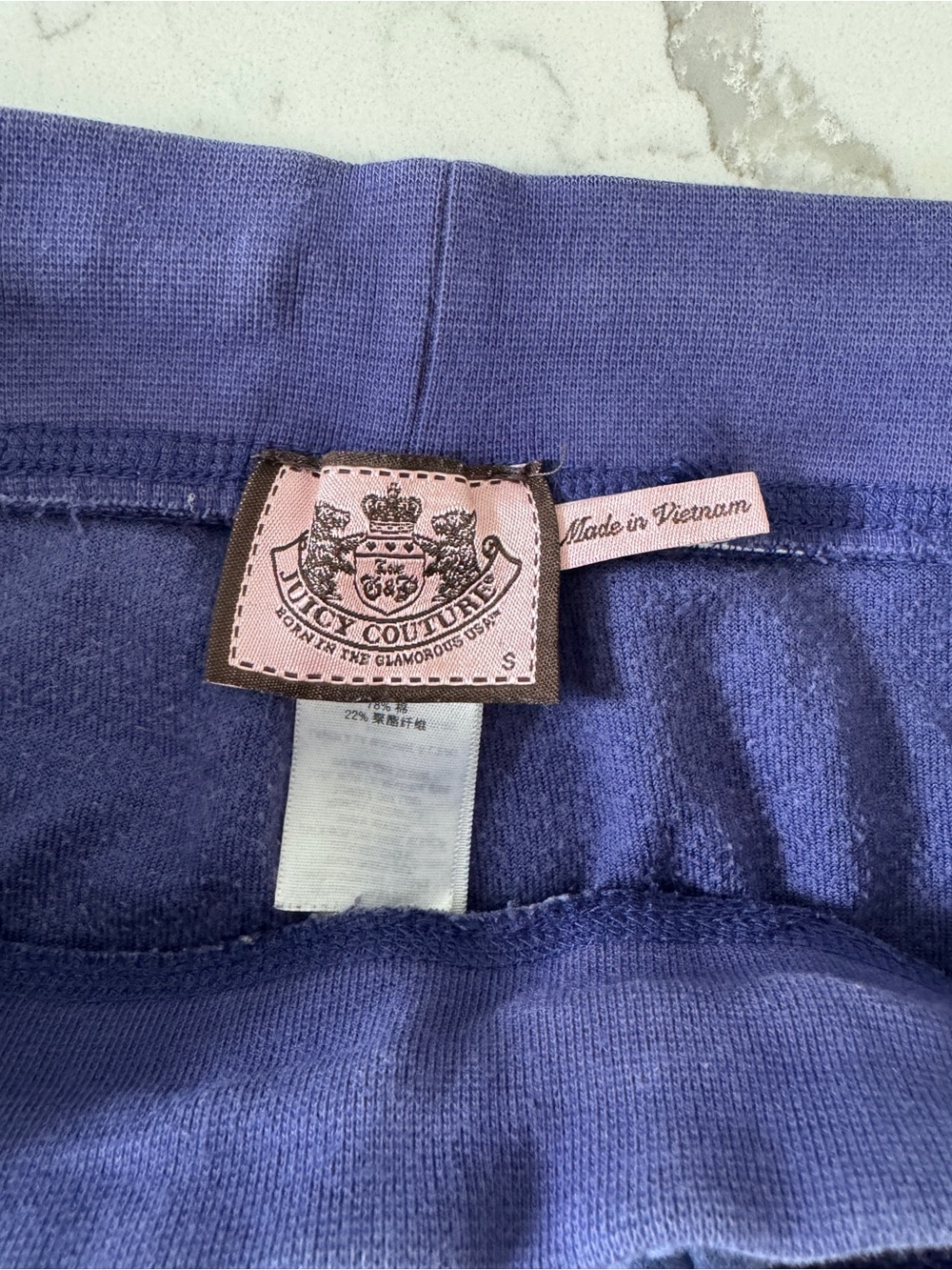 Y2K Vintage ππ¦ Juicy Couture Deep Purple Velour Joggers with Logo Waistband - Picture 4 of 5